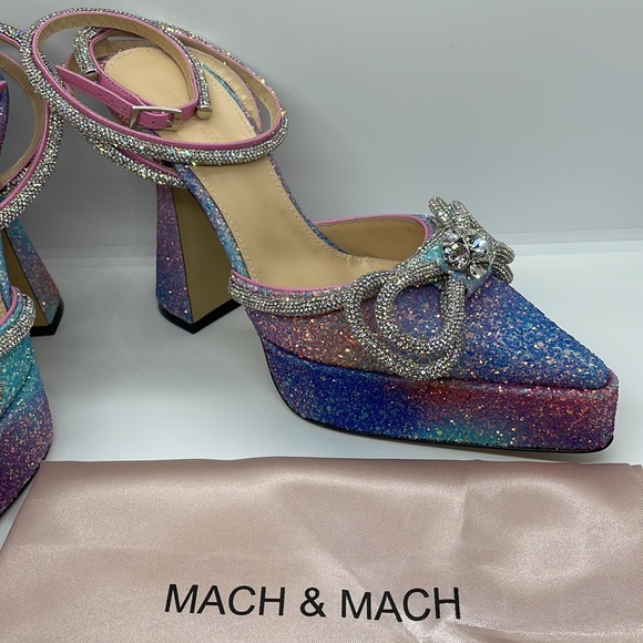 Mach & Mach crystal & glitter sequin heels - Picture 3 of 17